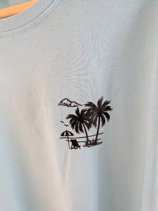 Camiseta Shein Talla M Palmeras