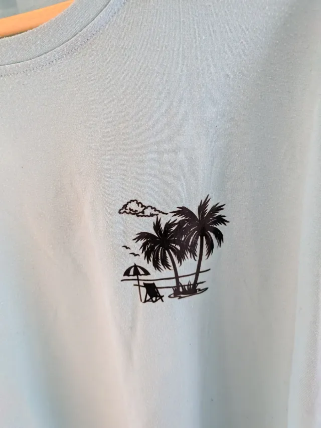 Camiseta Shein Talla M Palmeras