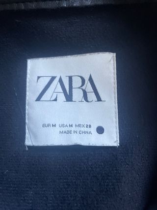 Chaqueta/Vestido Cuero Zara Negro