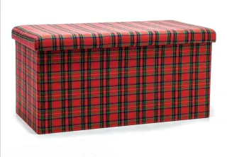 Cassapanca pouf scozzese
