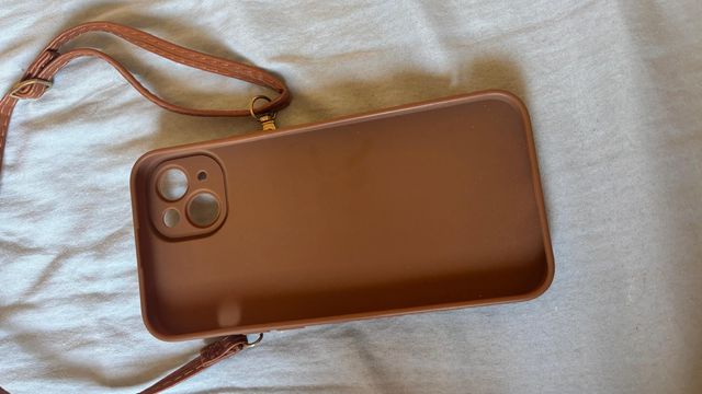 Funda iPhone 15 Plus Marrón con Tarjetero