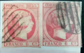 España 1855 - 6 Cs. Isabel II