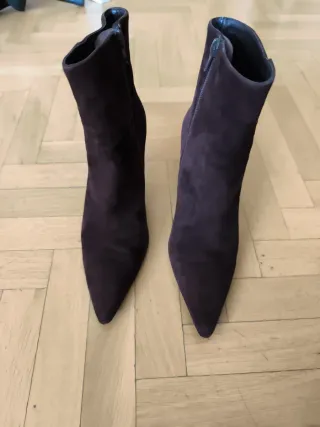 Botines ante tacón 9 cm