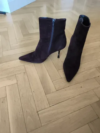 Botines ante tacón 9 cm