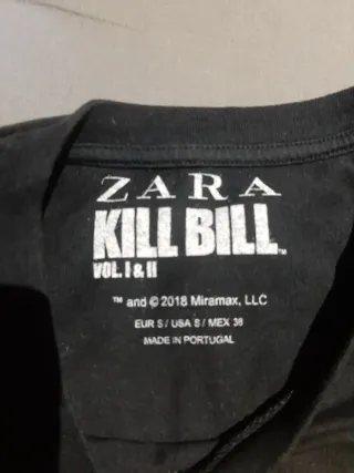 Camiseta Zara Kill Bill Vol. 1 Negra