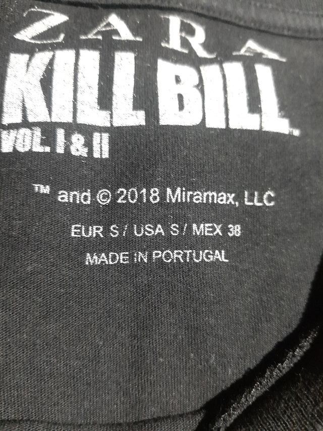 Camiseta Zara Kill Bill Vol. 1 Negra