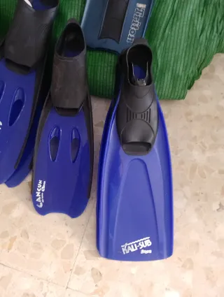 16 pares de aletas de pesca submarina