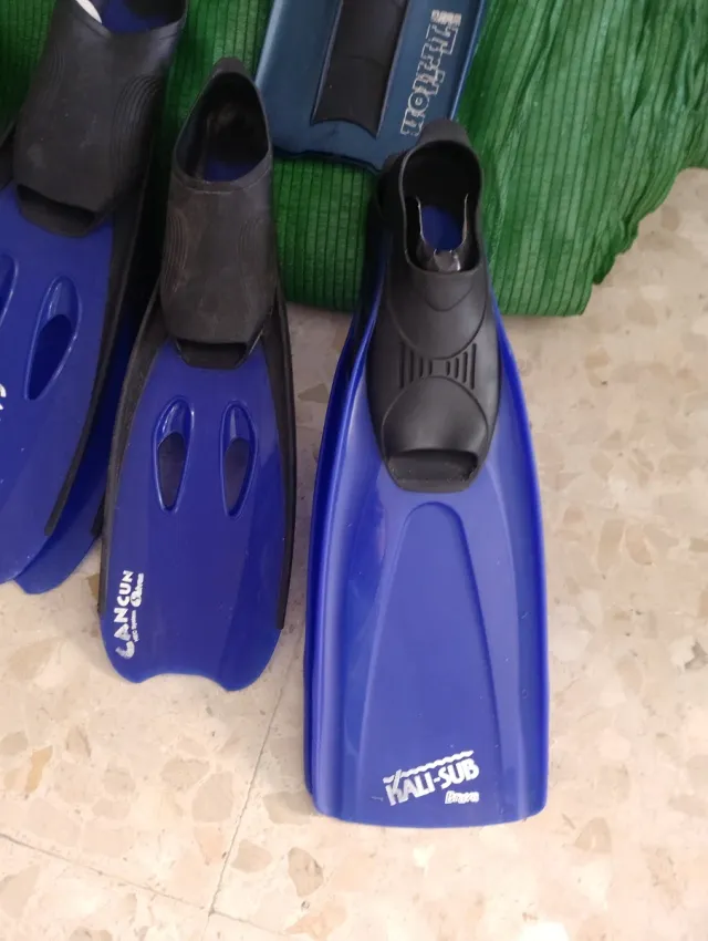 16 pares de aletas de pesca submarina