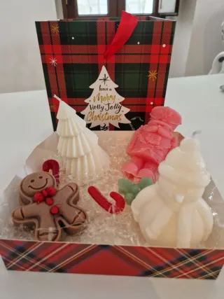 Box candele natalizie in cera di soia