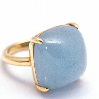 Anillo Oro Amarillo Aguamarina MILKY