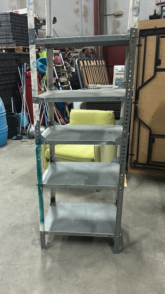 Estantería Metálica Pequeña Gris y Verde