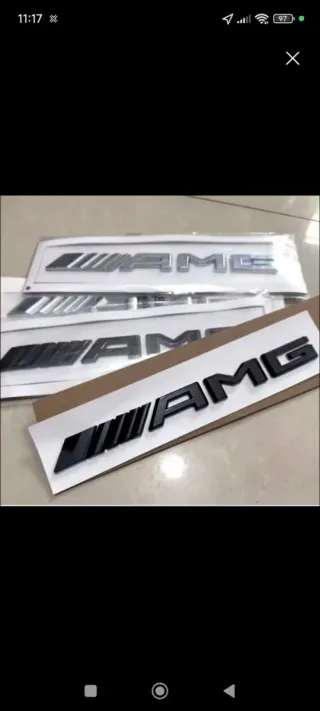 Emblema Pegatina AMG Negra