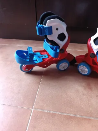 Patines Infantiles Ajustables Rojo/Azul