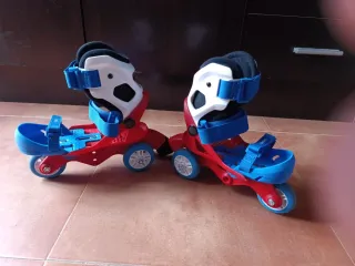 Patines Infantiles Ajustables Rojo/Azul