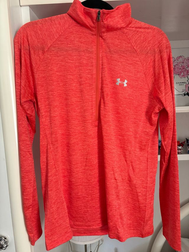 Sudadera Under Armour Naranja Media Cremallera