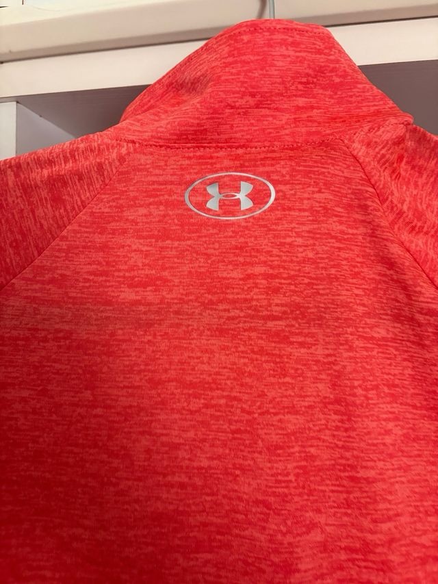 Sudadera Under Armour Naranja Media Cremallera