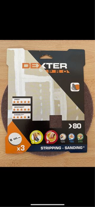 Discos para lijadora Dexter PRO grano 80
