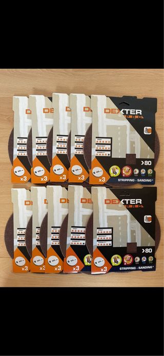 Discos para lijadora Dexter PRO grano 80