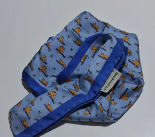 Pochette blu/celeste Krizia Uomo 100% seta