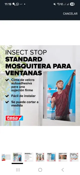 Mosquitera Tesa Insect Stop Standard 1x1m