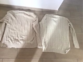 Maglione e cardigan beige