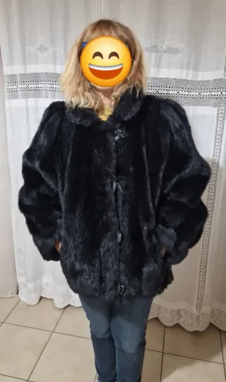 Pelliccia ecologica stile visone