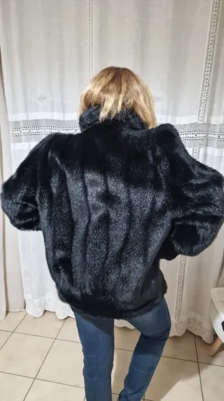 Pelliccia ecologica stile visone