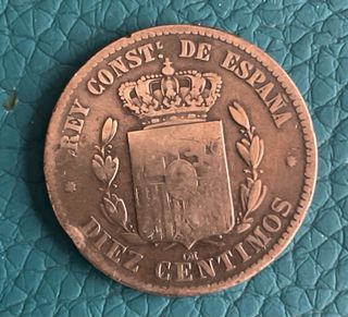 10 Céntimos Alfonso XII 1878 OM Bronce