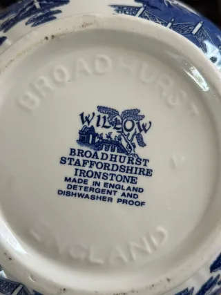 Set piatti blu e bianchi