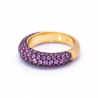Anillo Oro Rosa Zafiros
