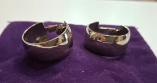 Pendientes plateados aro