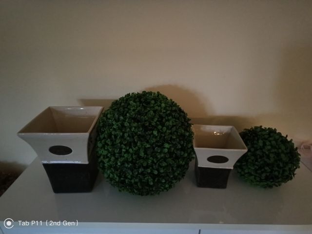 Conjunto de 2 jarrones decorativos