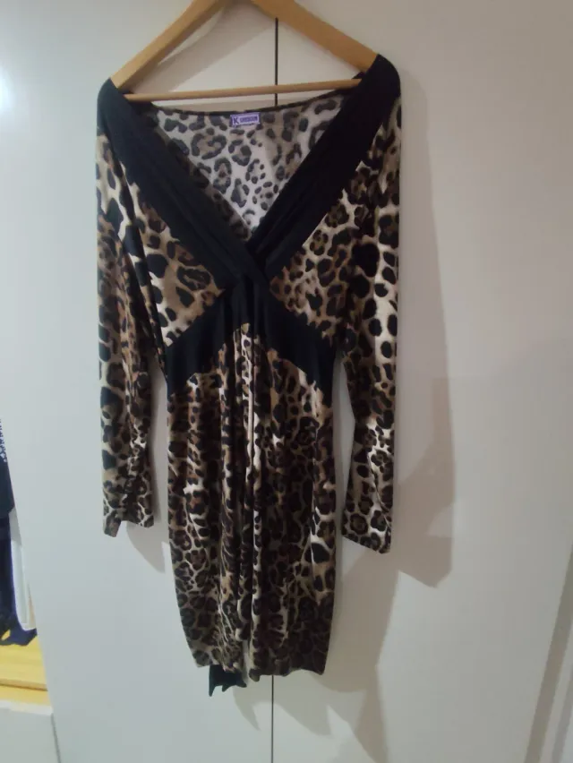 lote 3 vestidos  vestido estampado leopardo talla