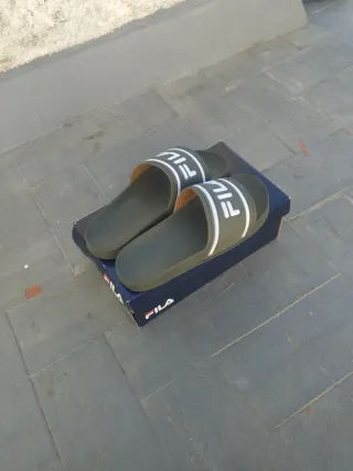 Chanclas Fila Piscina Verde y Blanco