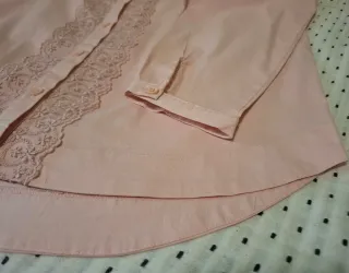 Camisa Dandara rosa con enaje Talla M