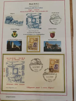 Buste B.F.C. Centenario Poste Italiane 1962