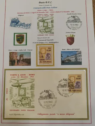 Buste B.F.C. Centenario Poste Italiane 1962