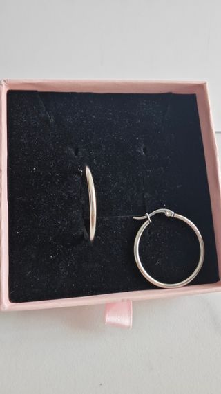 Pendientes Aro Finos Acero Inoxidable Nuevos