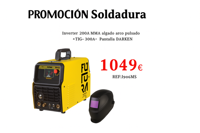 Soldador Inverter 200A MMA TIG + Pantalla