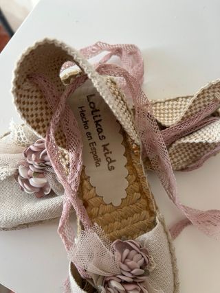 Zapatos Lotikas Kids Comunión Niña Beige/Rosa