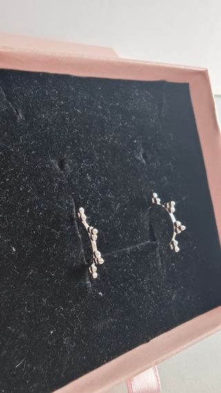 Pendientes aro plateados acero nuevos