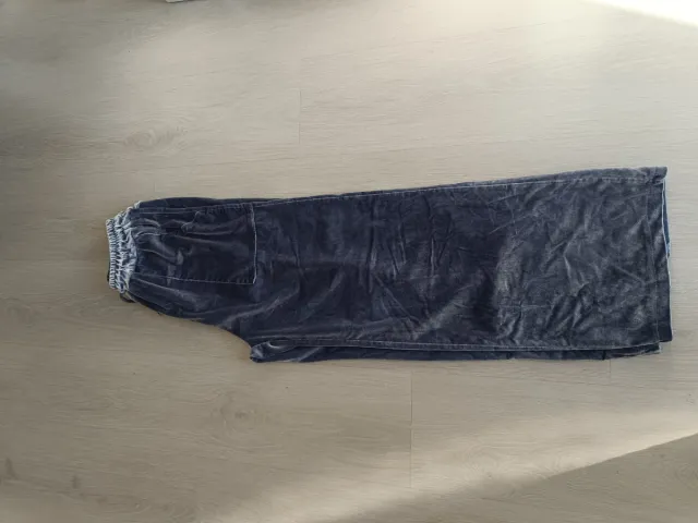 Pantalones de terciopelo azul/gris