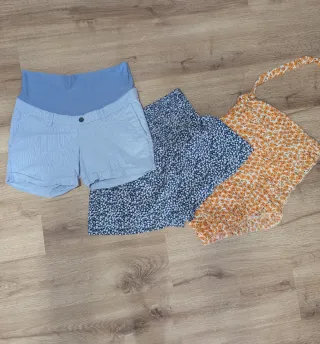 Lote 3 Shorts Premamá Verano L/XL