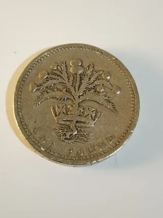 Moneta One Pound Elizabeth II 1984