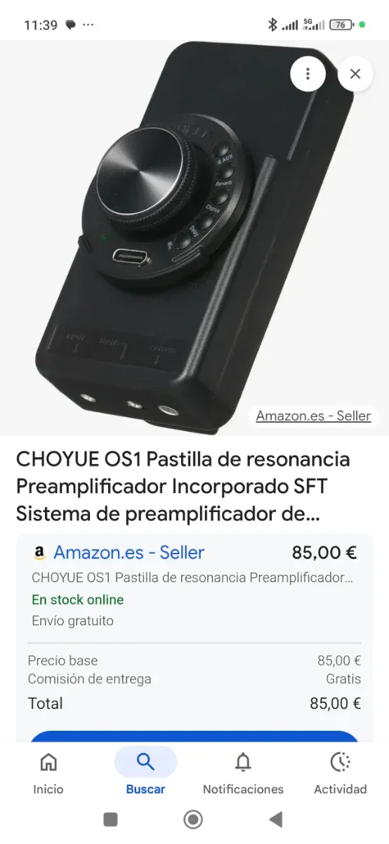 Precedente pickup OS1 per chitarra con effetti