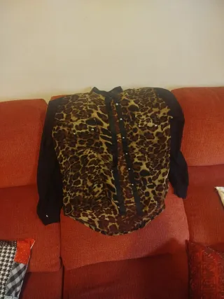 Camisa Leopardo Manga Larga