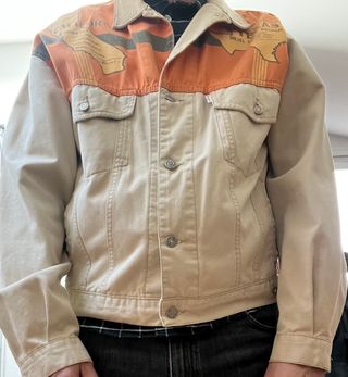 Chaqueta Tejana Vintage 90s Diesel Estampada M