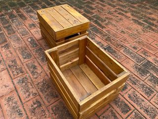 Cajas de madera apilables