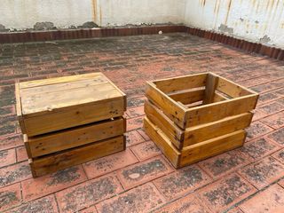 Cajas de madera apilables