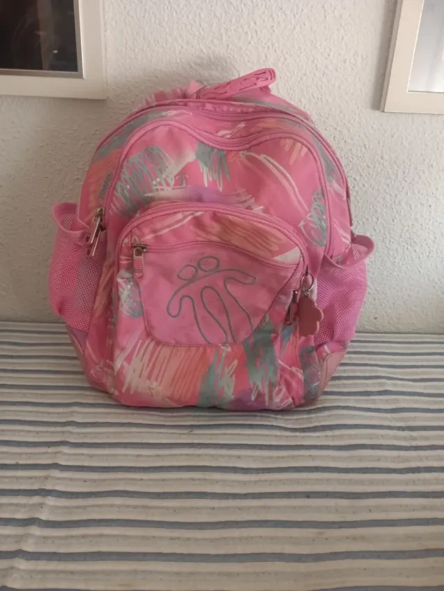 Mochila Totto rosa con estampado